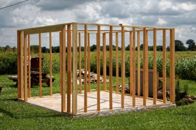Wood Foundation for the Shed